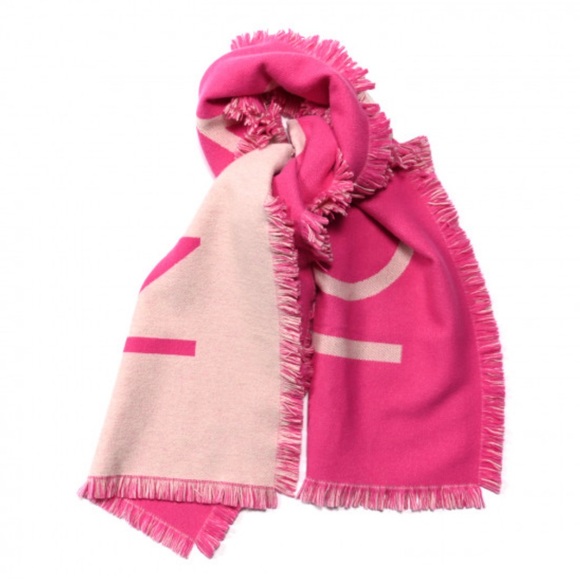 Louis Vuitton Wool Cashmere Echarpes Team Scarf Pink - Picture 3 of 13